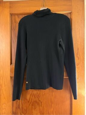 Ralph Lauren Black Ribbed Turtleneck Sweater